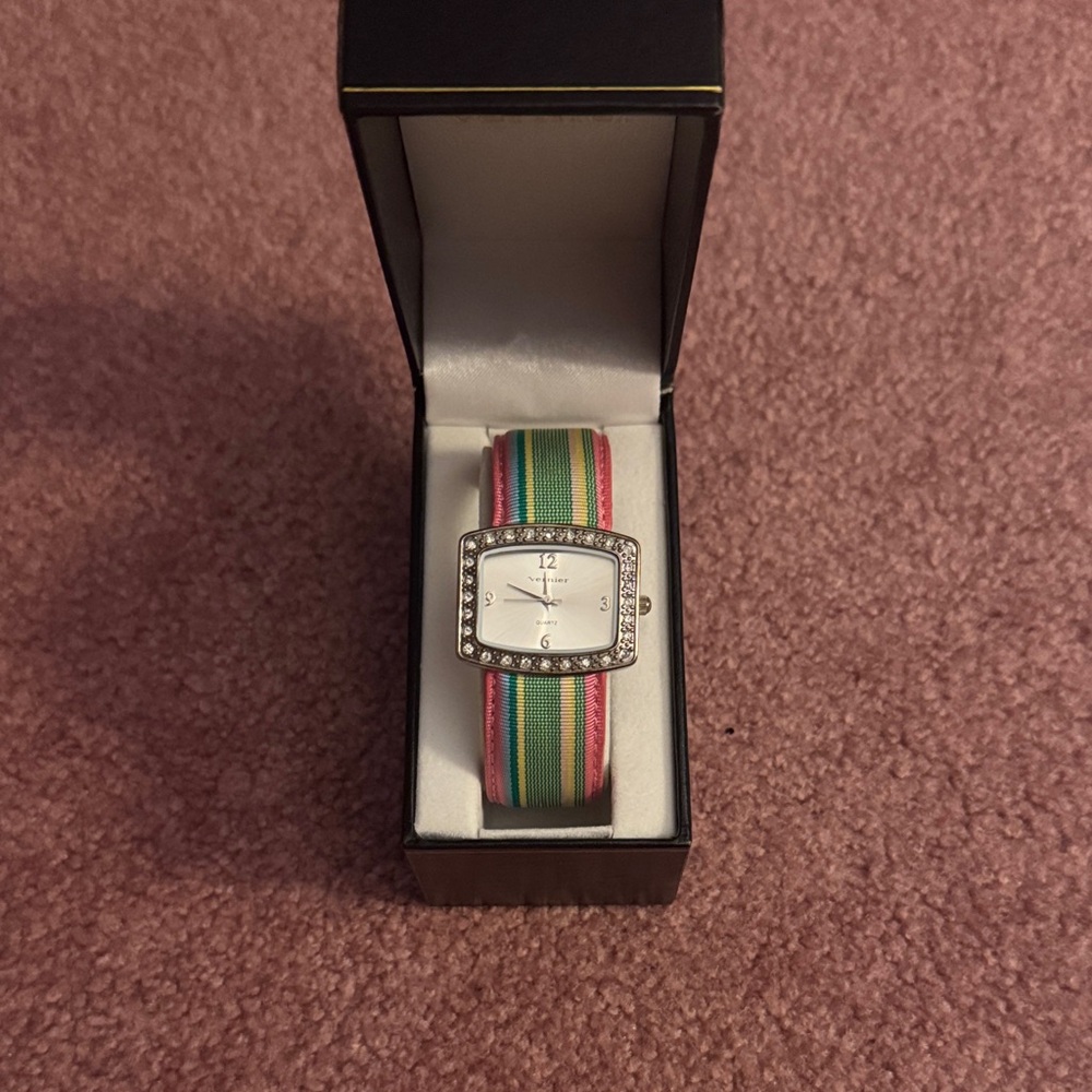 Vernier Watch with Rhinestone Bezel